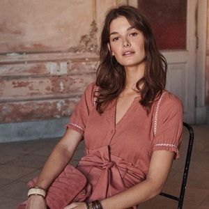 Wanda blouse in blush rose